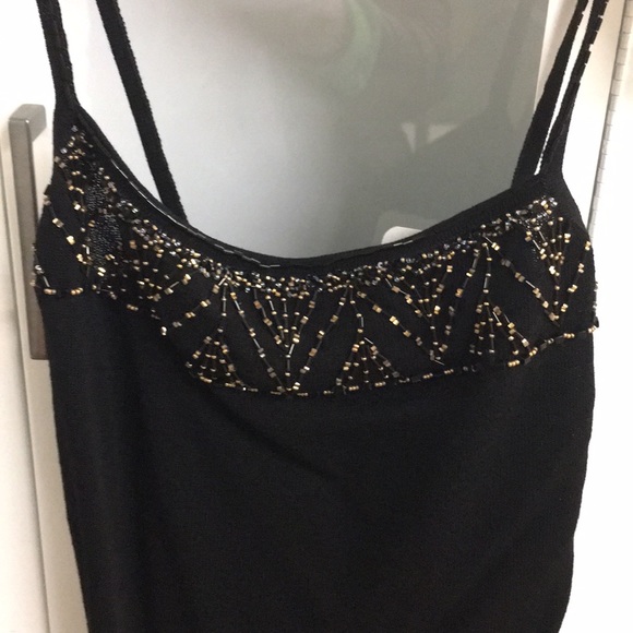 Escada black beaded knit camisole. - Picture 2 of 4